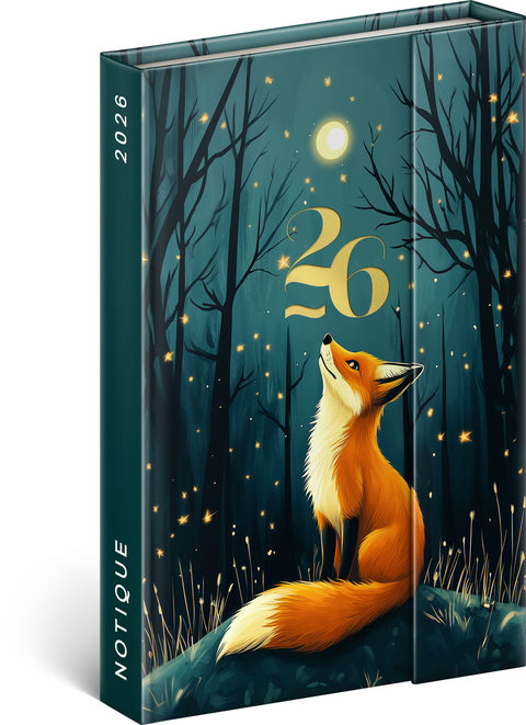 Wöchentlicher Magnetplaner Fuchs 2026, 11 x 16 cm