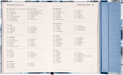 Wöchentlicher Magnetplaner Porzellanblüte 2026, 11 x 16 cm