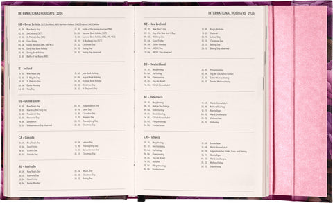 Wöchentlicher Magnetplaner Lila Blumen 2026, 11 x 16 cm