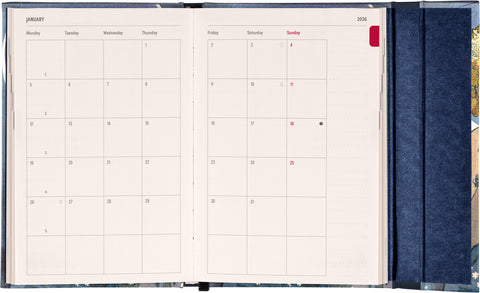 Wöchentlicher Magnetplaner Alfons Mucha 2026, 11 x 16 cm