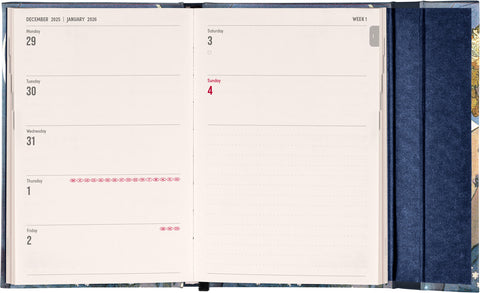 Wöchentlicher Magnetplaner Alfons Mucha 2026, 11 x 16 cm