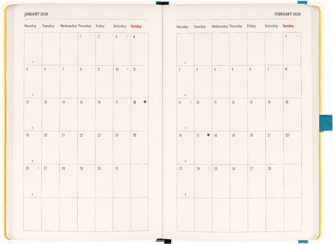 Planbook Kalender/Notizbuch Herbarium 2026, 13 x 21 cm