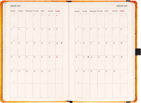 Planbook Kalender/Notizbuch Harry Potter – Hogwarts 2026, 13 x 21 cm