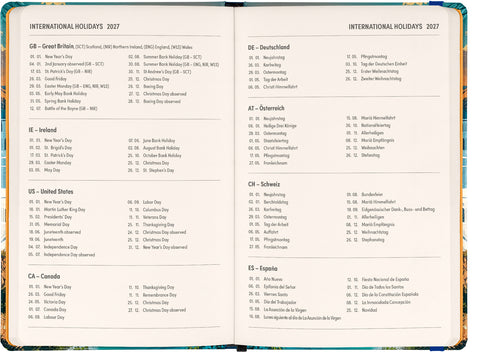 Wochenplaner Handtaschenformat Riviera 2027, 9,8 x 14,5 cm