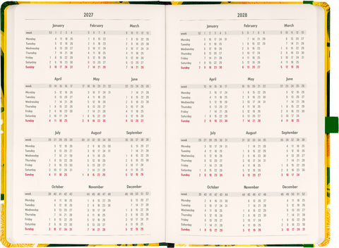 Planbook Planer/Notizbuch Lemons 2027, 13 x 21 cm