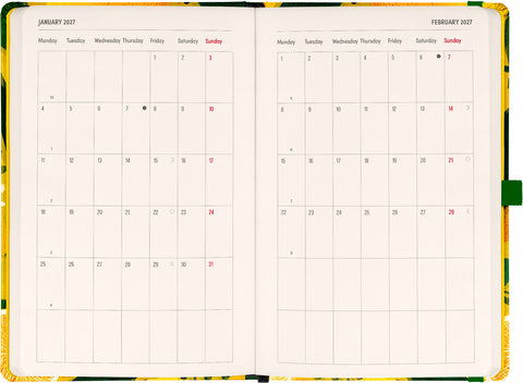 Planbook Planer/Notizbuch Lemons 2027, 13 x 21 cm