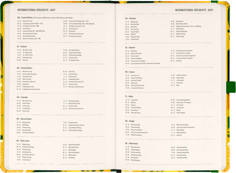 Planbook Planer/Notizbuch Lemons 2027, 13 x 21 cm