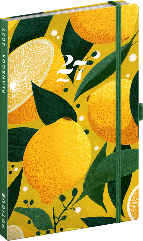 Planbook Planer/Notizbuch Lemons 2027, 13 x 21 cm