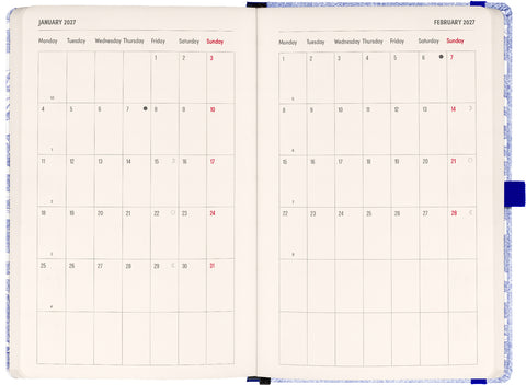 Planbook Planer/Notizbuch Marine Life 2027, 13 x 21 cm