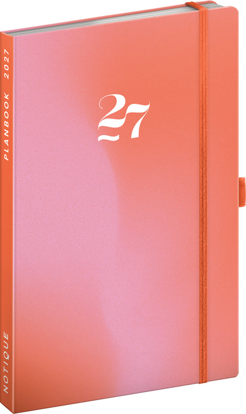 Planbook Planer/Notizbuch Coral 2027, 13 x 21 cm