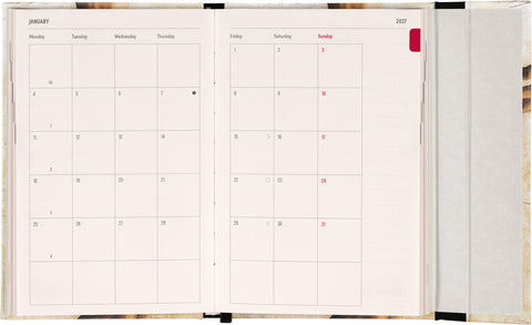 Magnetic Weekly Planner Michelangelo 2027, 11 x 16 cm