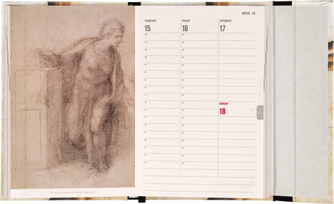 Magnetic Weekly Planner Michelangelo 2027, 11 x 16 cm