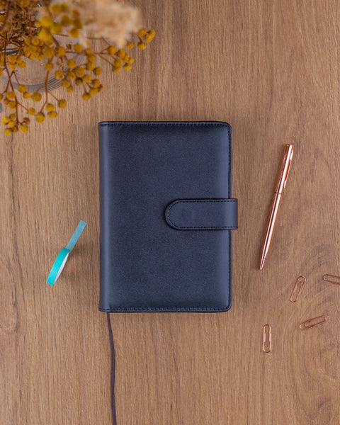 Refill – Weekly Ring Bound Planner 2027, black, 12,5 x 19 cm