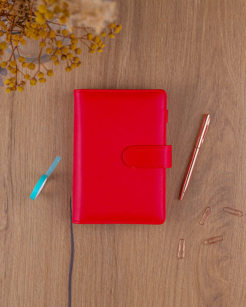 Refill – Weekly Ring Bound Planner 2027, bright red, 12,5 x 19 cm