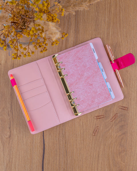 Refill – Weekly Ring Bound Planner 2027, fuchsia, 12,5 x 19 cm