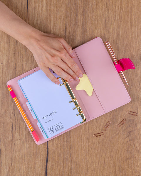 Refill – Weekly Ring Bound Planner 2027, fuchsia, 12,5 x 19 cm