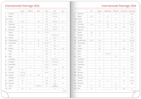 NOTIQUE Buchkalender Ajax 2026, Woche, Gold, 15 x 21 cm