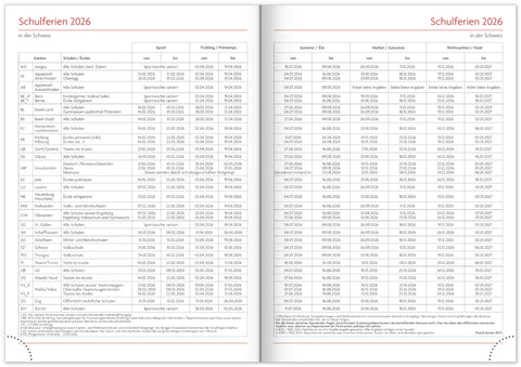 NOTIQUE Buchkalender Essenza 2026 – Woche, Kirsche, 15 x 21 cm