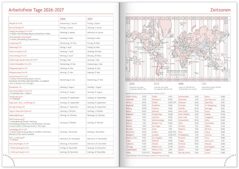 NOTIQUE Buchkalender Essenza 2026 – Woche, Nuss, 15 x 21 cm