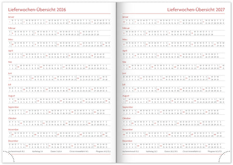 NOTIQUE Buchkalender Essenza 2026 – Woche, Nuss, 15 x 21 cm