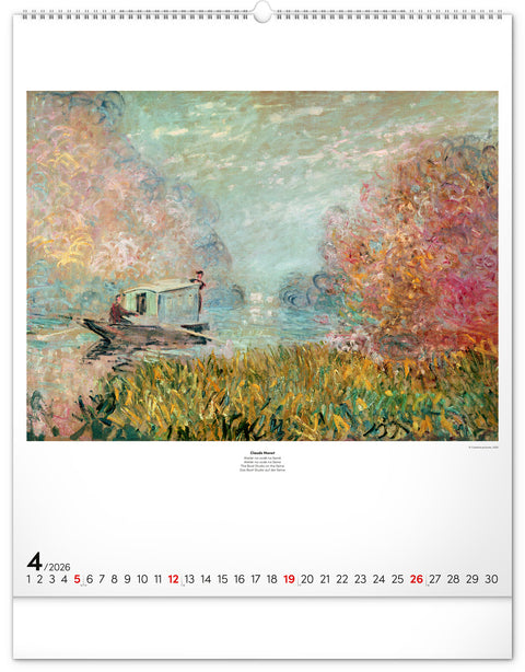 Wandkalender Impressionismus 2026, 48 x 56 cm