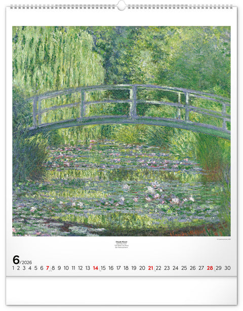 Wandkalender Impressionismus 2026, 48 x 56 cm