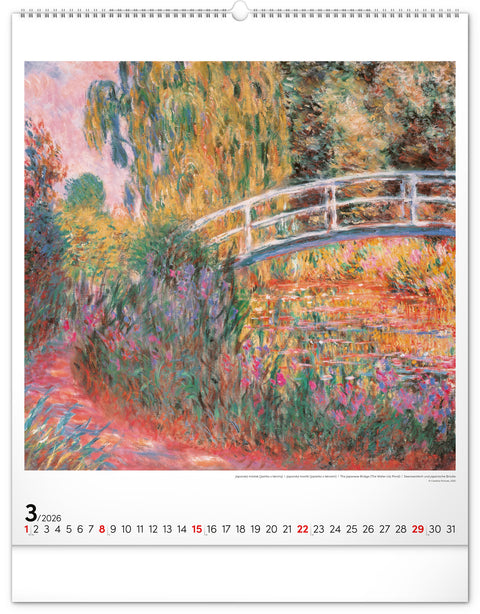 Wandkalender Claude Monet 2026, 48 x 56 cm