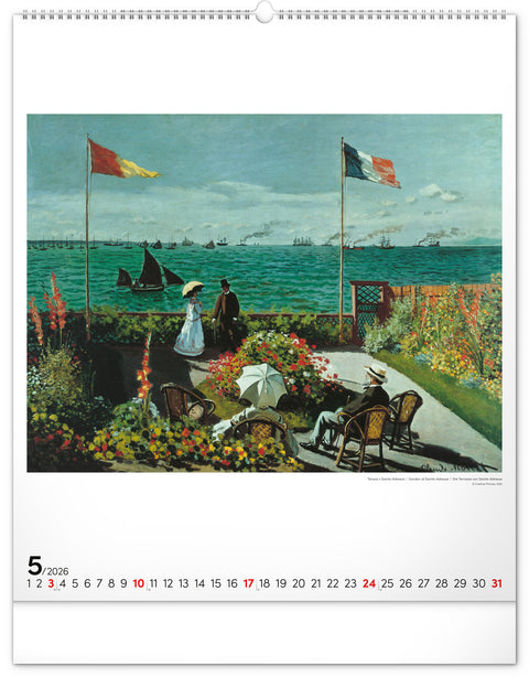 Wandkalender Claude Monet 2026, 48 x 56 cm