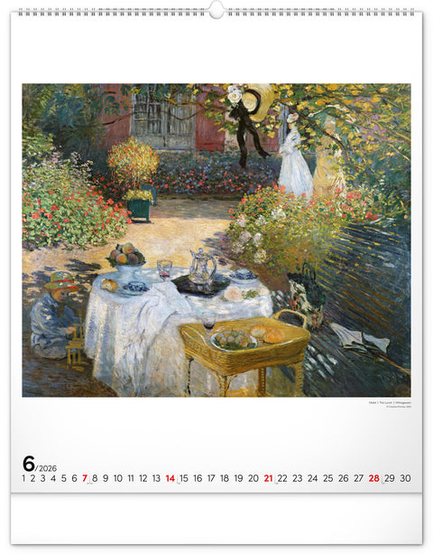 Wandkalender Claude Monet 2026, 48 x 56 cm