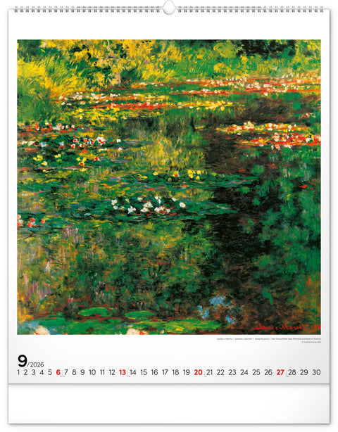Wandkalender Claude Monet 2026, 48 x 56 cm