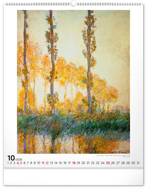 Wandkalender Claude Monet 2026, 48 x 56 cm