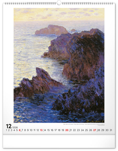 Wandkalender Claude Monet 2026, 48 x 56 cm