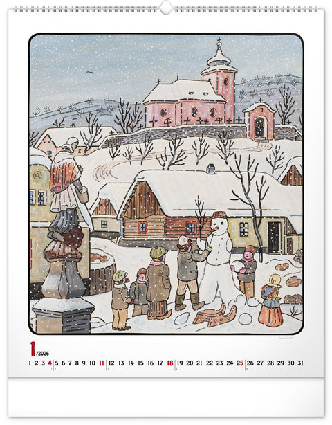 Wandkalender Josef Lada 2026, 48 x 56 cm