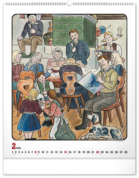Wandkalender Josef Lada 2026, 48 x 56 cm