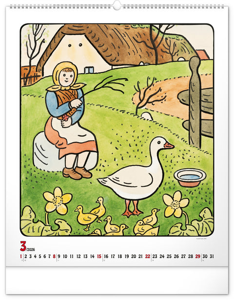 Wandkalender Josef Lada 2026, 48 x 56 cm