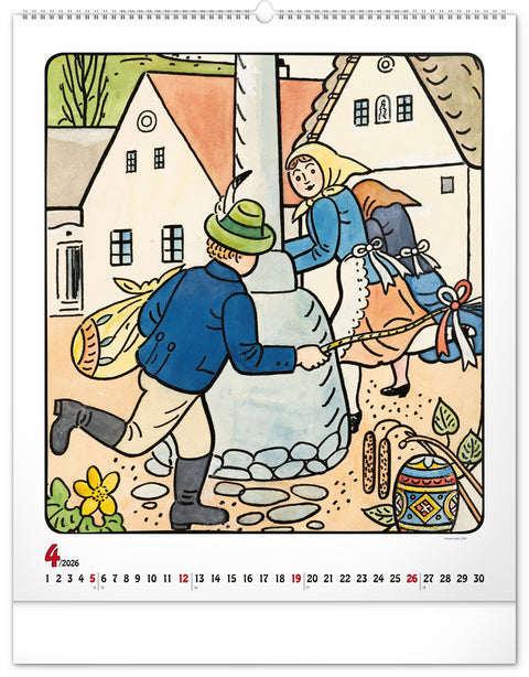Wandkalender Josef Lada 2026, 48 x 56 cm