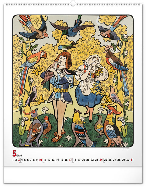 Wandkalender Josef Lada 2026, 48 x 56 cm