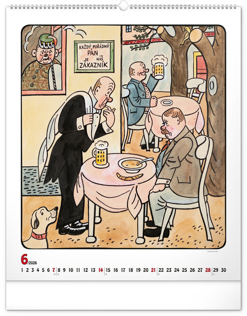 Wandkalender Josef Lada 2026, 48 x 56 cm