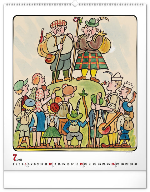 Wandkalender Josef Lada 2026, 48 x 56 cm