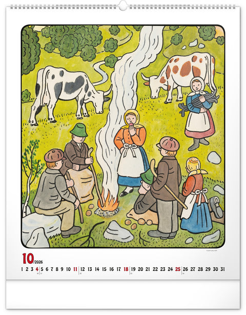 Wandkalender Josef Lada 2026, 48 x 56 cm
