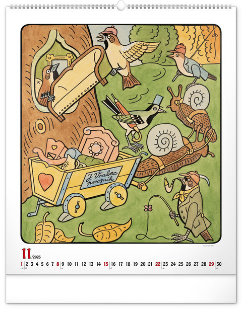 Wandkalender Josef Lada 2026, 48 x 56 cm