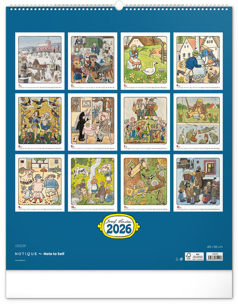 Wandkalender Josef Lada 2026, 48 x 56 cm