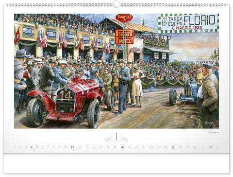 Wandkalender Oldtimers – Václav Zapadlík 2026, 64 x 42 cm