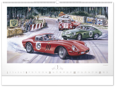 Wandkalender Oldtimers – Václav Zapadlík 2026, 64 x 42 cm