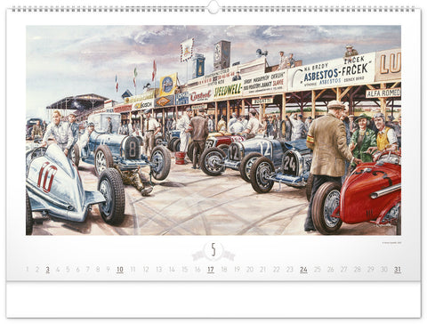 Wandkalender Oldtimers – Václav Zapadlík 2026, 64 x 42 cm