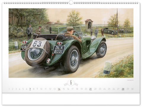 Wandkalender Oldtimers – Václav Zapadlík 2026, 64 x 42 cm