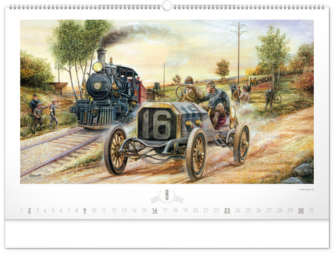 Wandkalender Oldtimers – Václav Zapadlík 2026, 64 x 42 cm