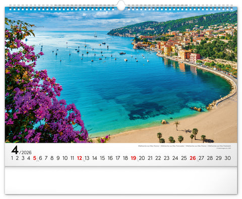 Wandkalender Meer 2026, 48 x 33 cm