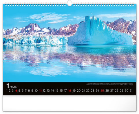 Wandkalender Landschaften 2026, 48 x 33 cm