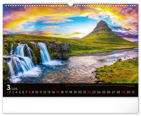 Wandkalender Landschaften 2026, 48 x 33 cm